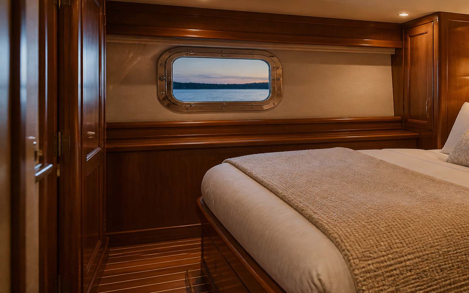 Warm interior.