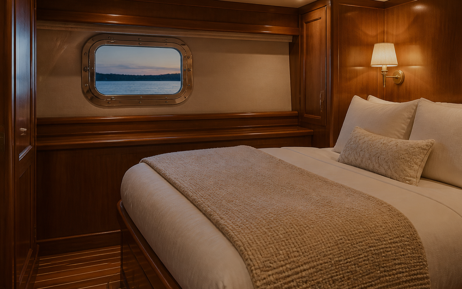 Quiet cabin.
