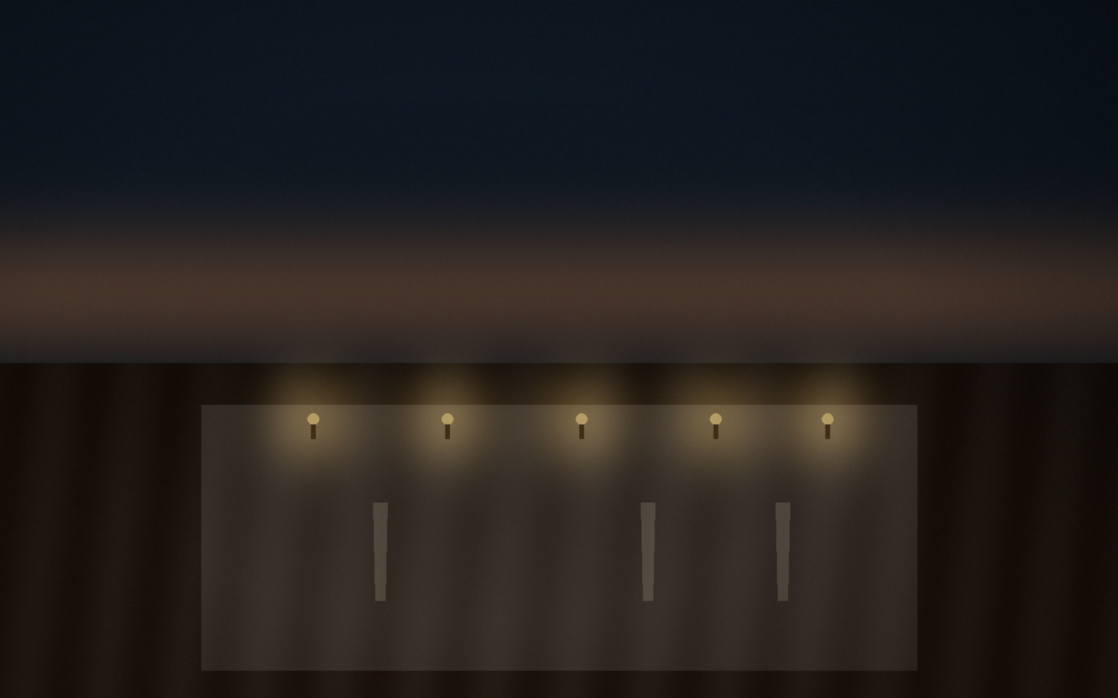 Late deck light.