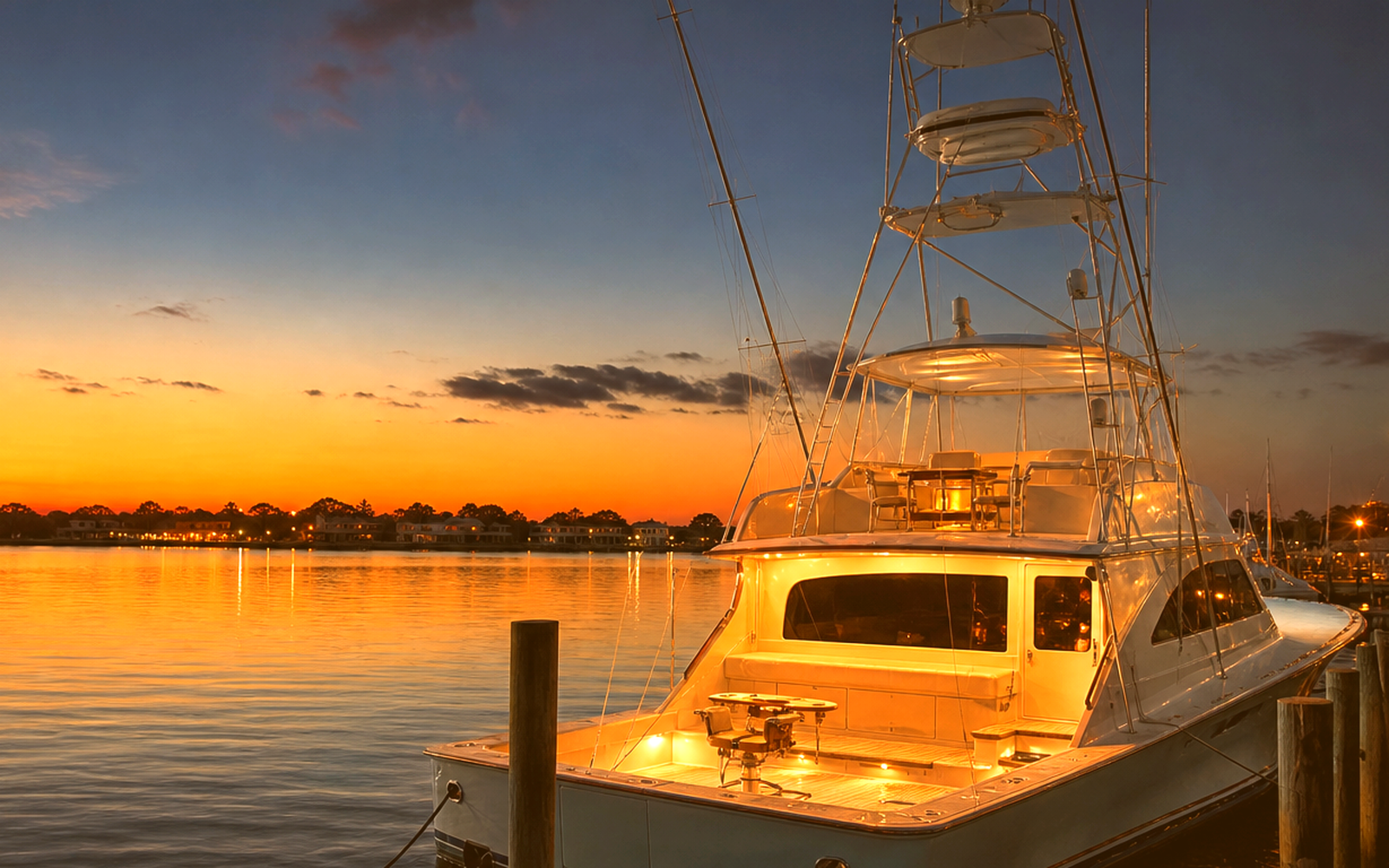 Dusk on the water.